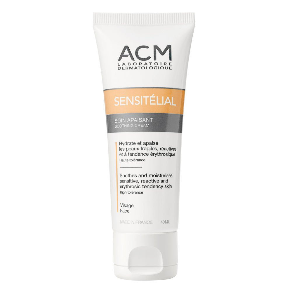 ACM Sensitelial Soothing Cream 40ml bottle for calming and hydrating sensitive skin.