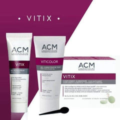 ACM Vitix Gel on skin showing gentle, non-greasy application.
