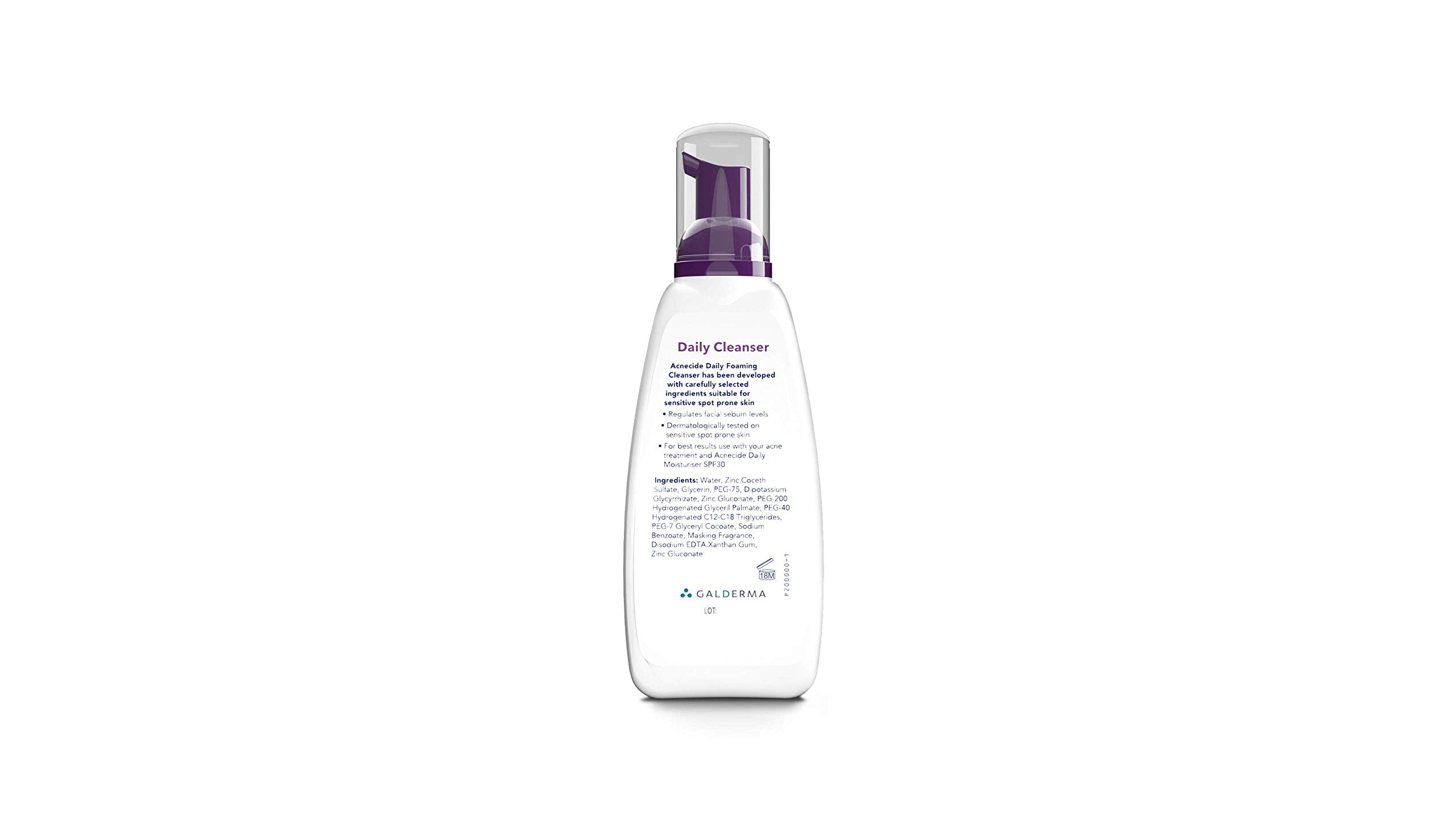 Acnecide Daily Cleanser massage on face demonstrating sebum balance use.