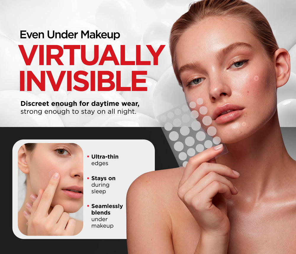 AcneEase discreet daily-use patches support subtle skincare routines.