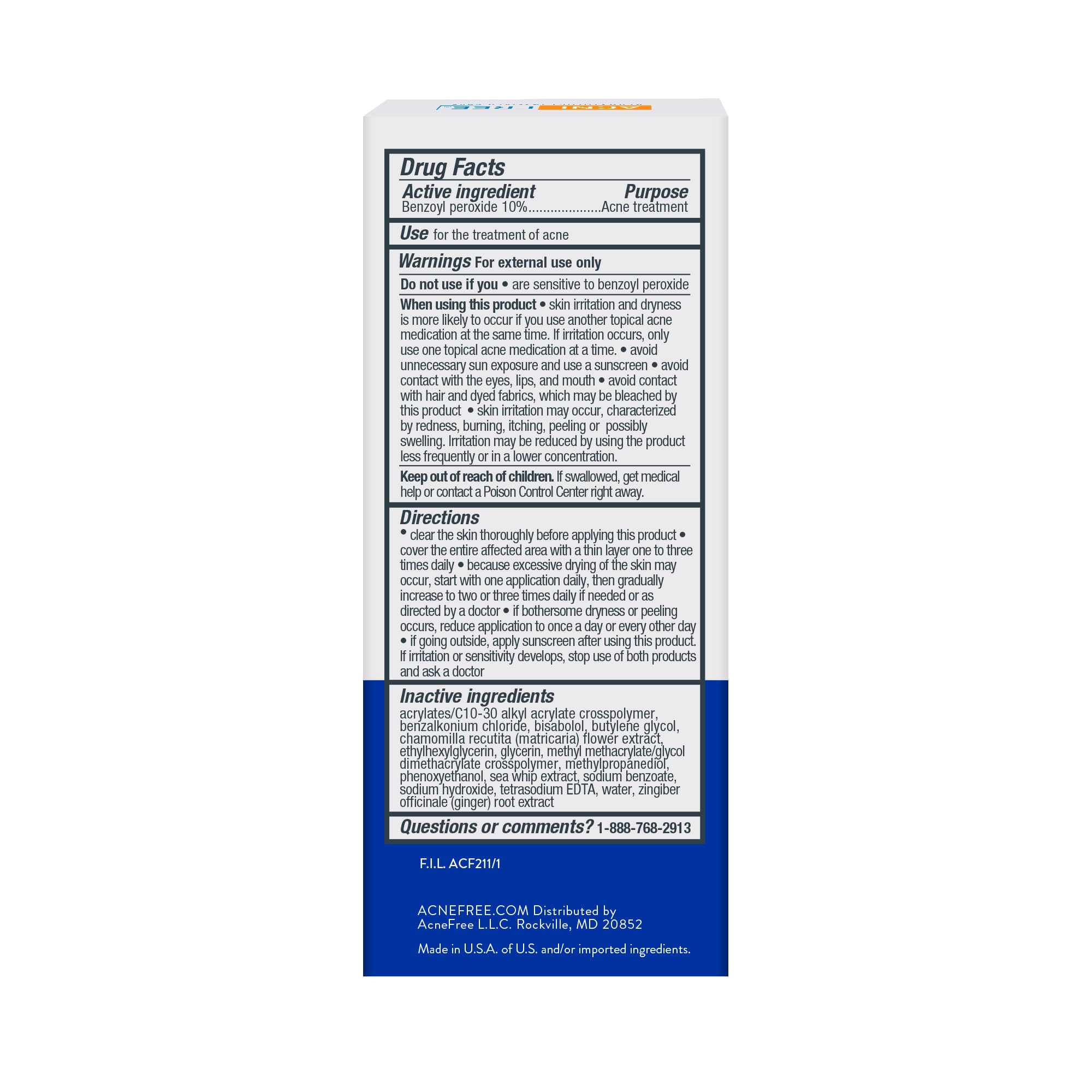 AcneFree Terminator10 creamy texture for smooth, easy application
