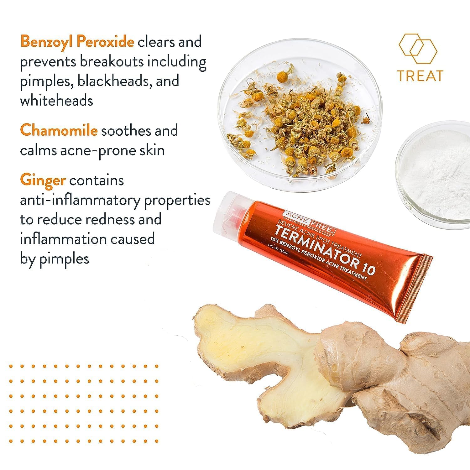 AcneFree Terminator10 fragrance-free oil-free formula suits sensitive skin