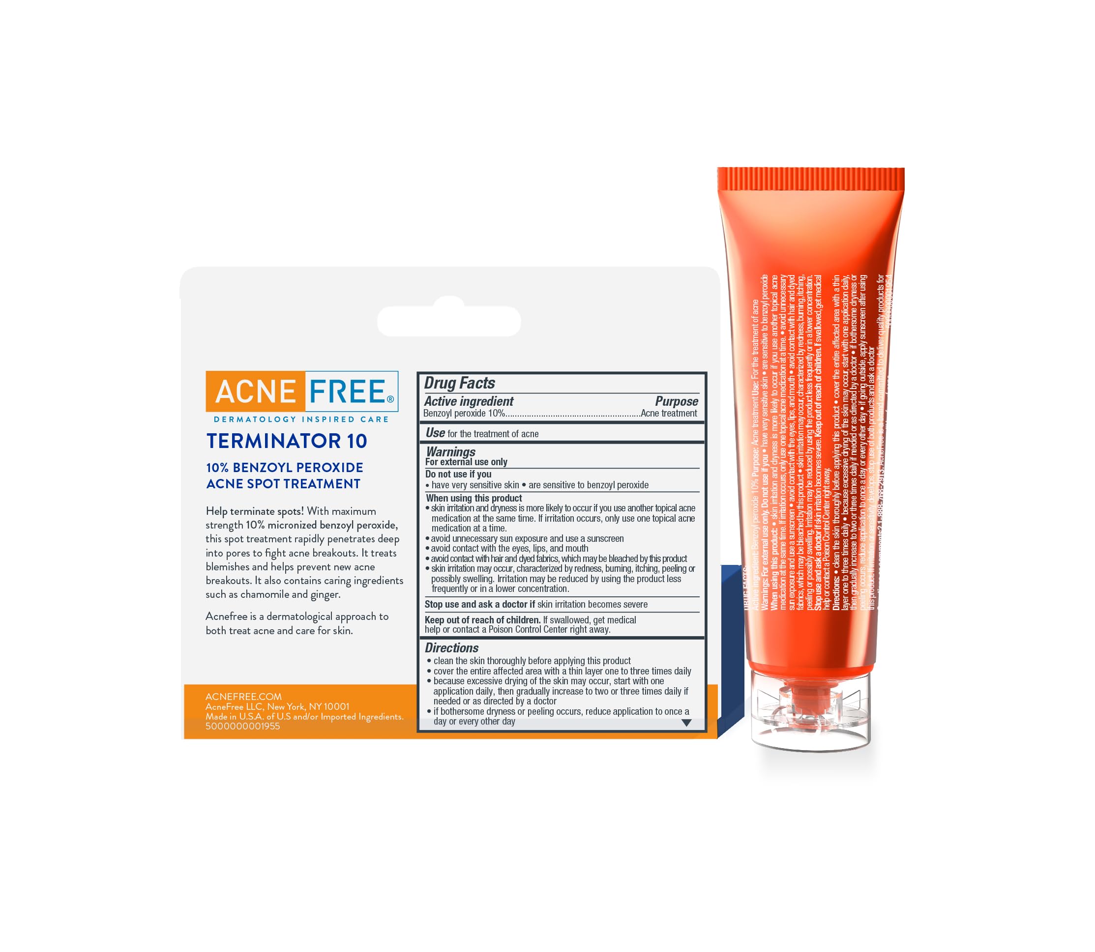AcneFree Terminator10 progress with consistent use may show improvements