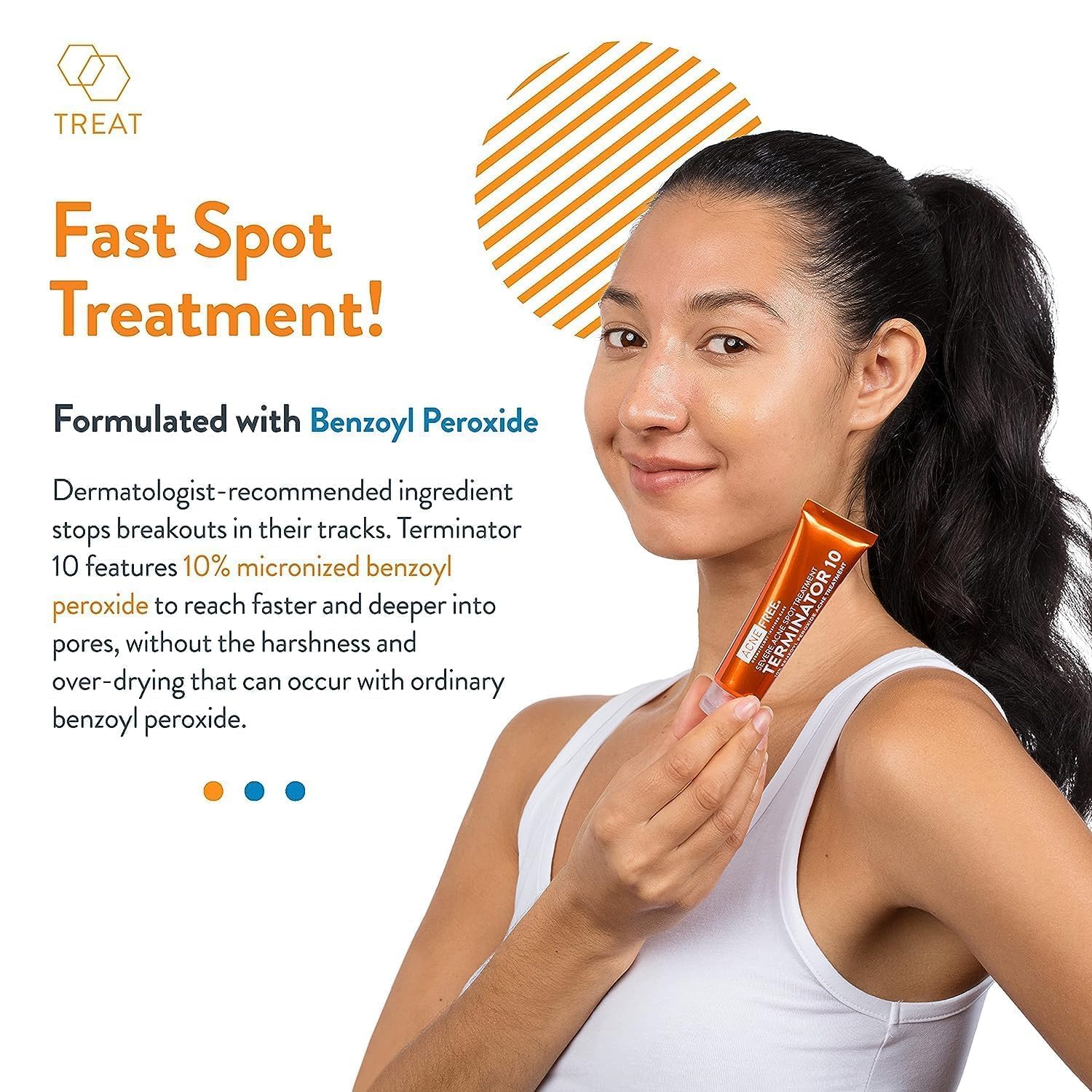 AcneFree Terminator10 severe acne focus helps reduce redness around blemishes