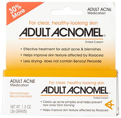 A swirl of Acnomel tinted cream on skin showing even tone