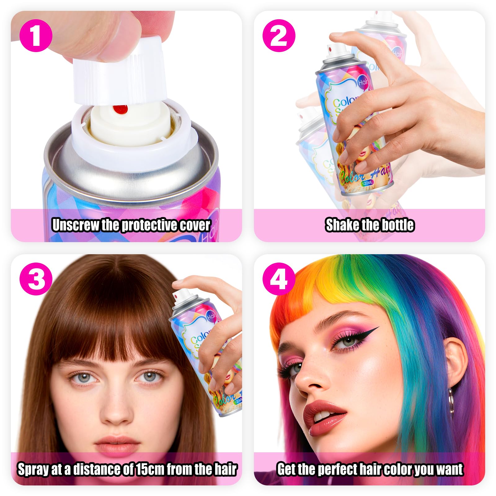 Acomler 10 vivid shades for creative costumes and styling.