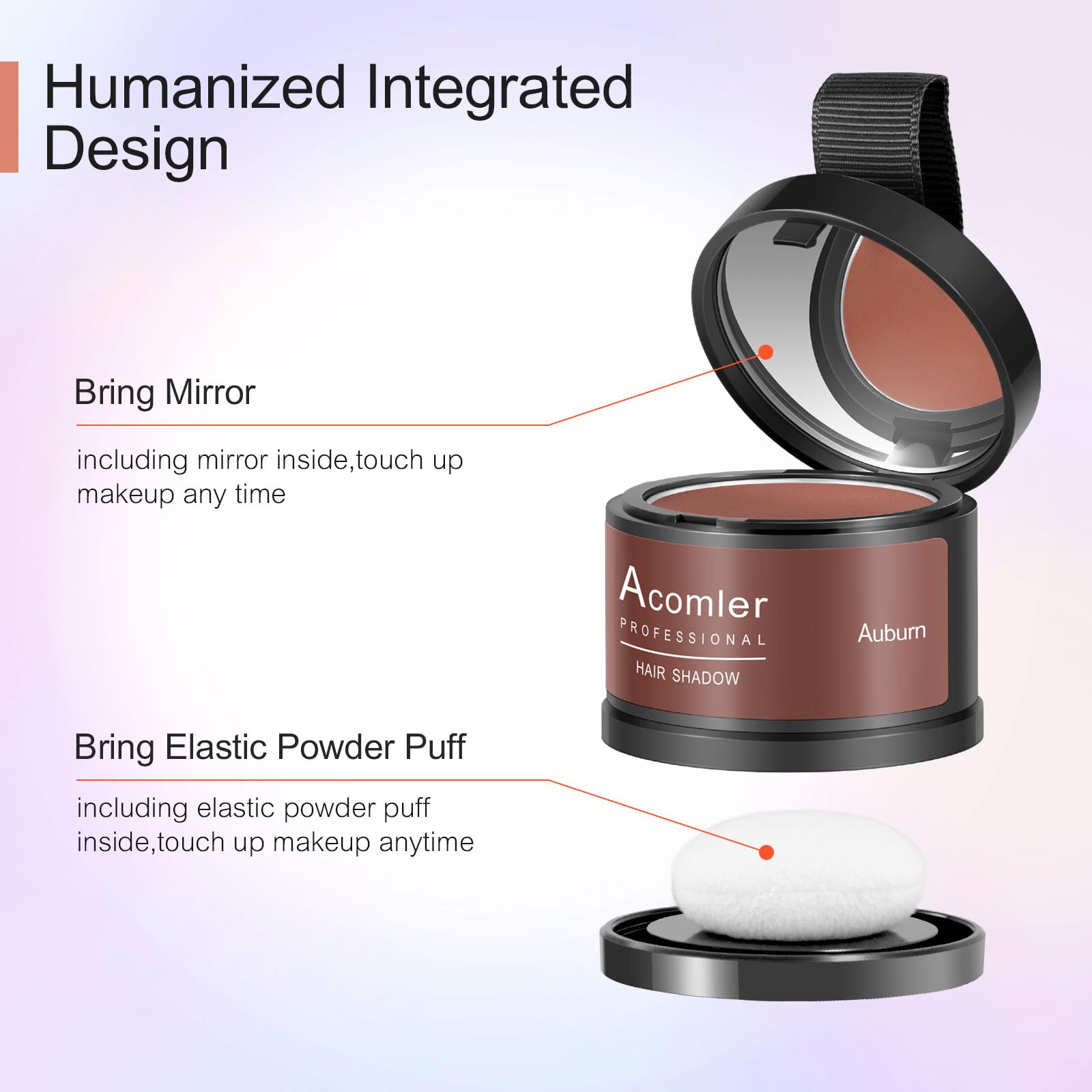 Acomler Eyebrow-friendly powder complements brows and hairline detailing