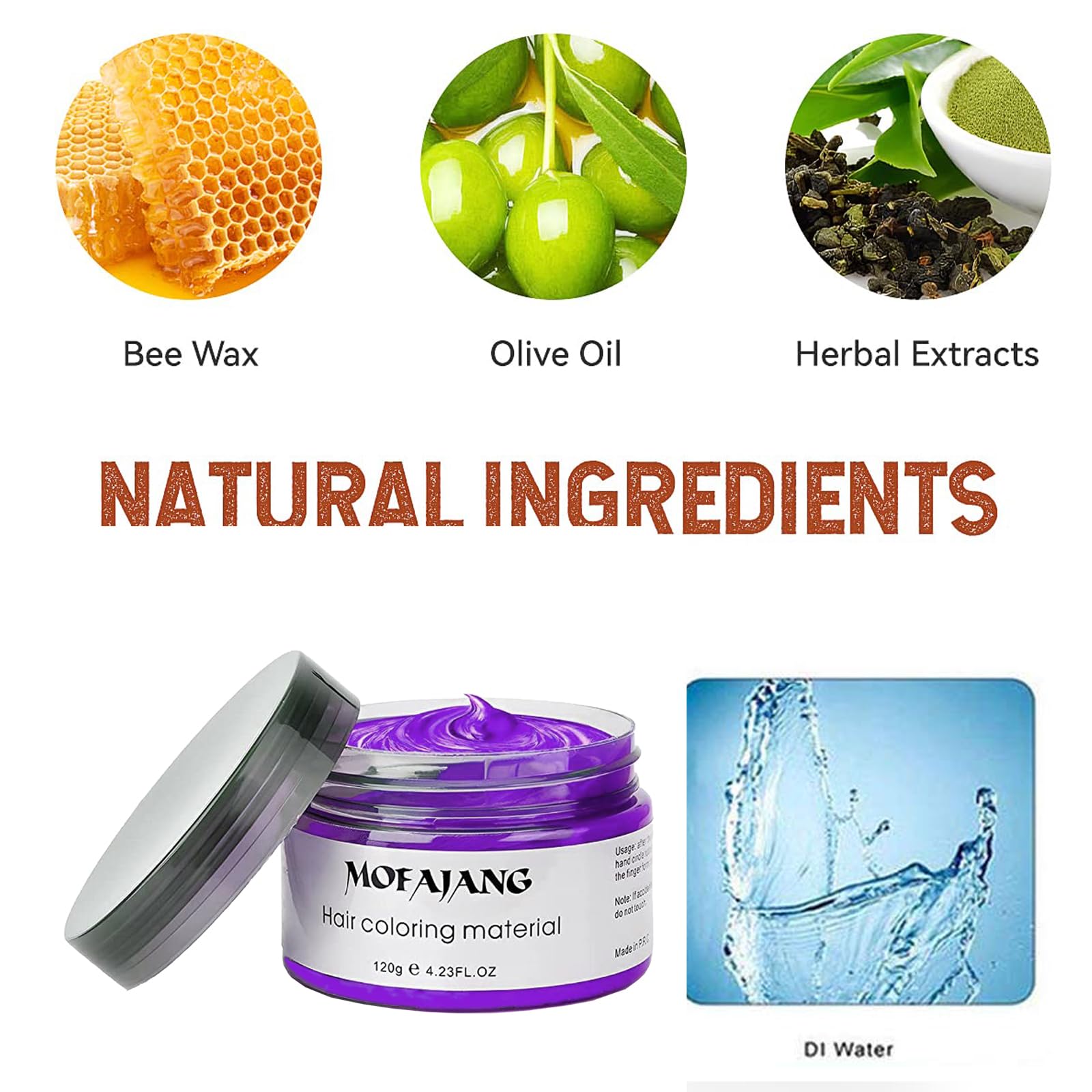 Acomler color wax clay for creative purple styles