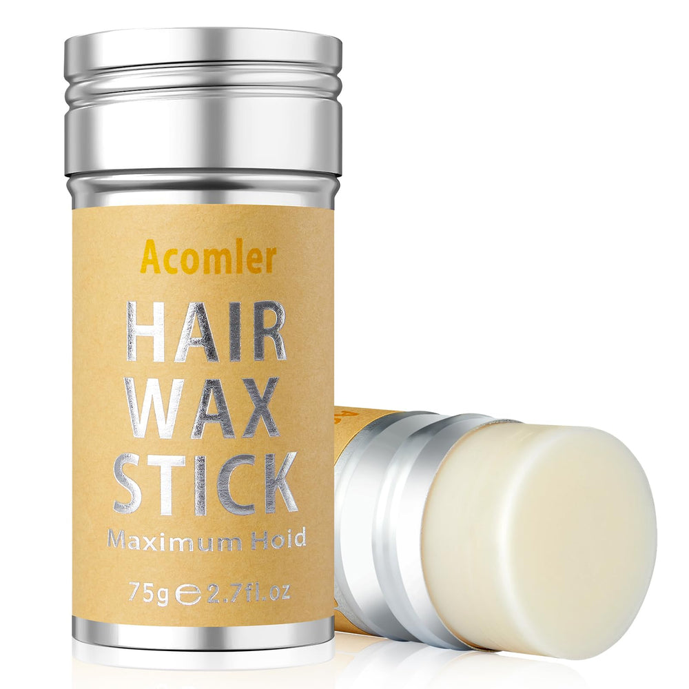 Acomler Hair Wax Stick edge-control in action taming unruly hair for a neat finish.
