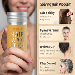 Acomler Hair Wax Stick delivers a non-greasy finish on sleek hairstyles.