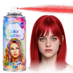 Acomler red hair spray bottle close-up for easy at-home styling.