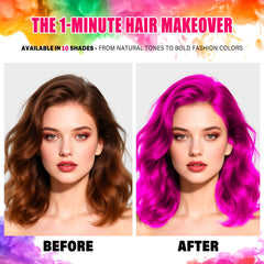 Acomler washable temporary hair dye ready to wash out with water or shampoo.