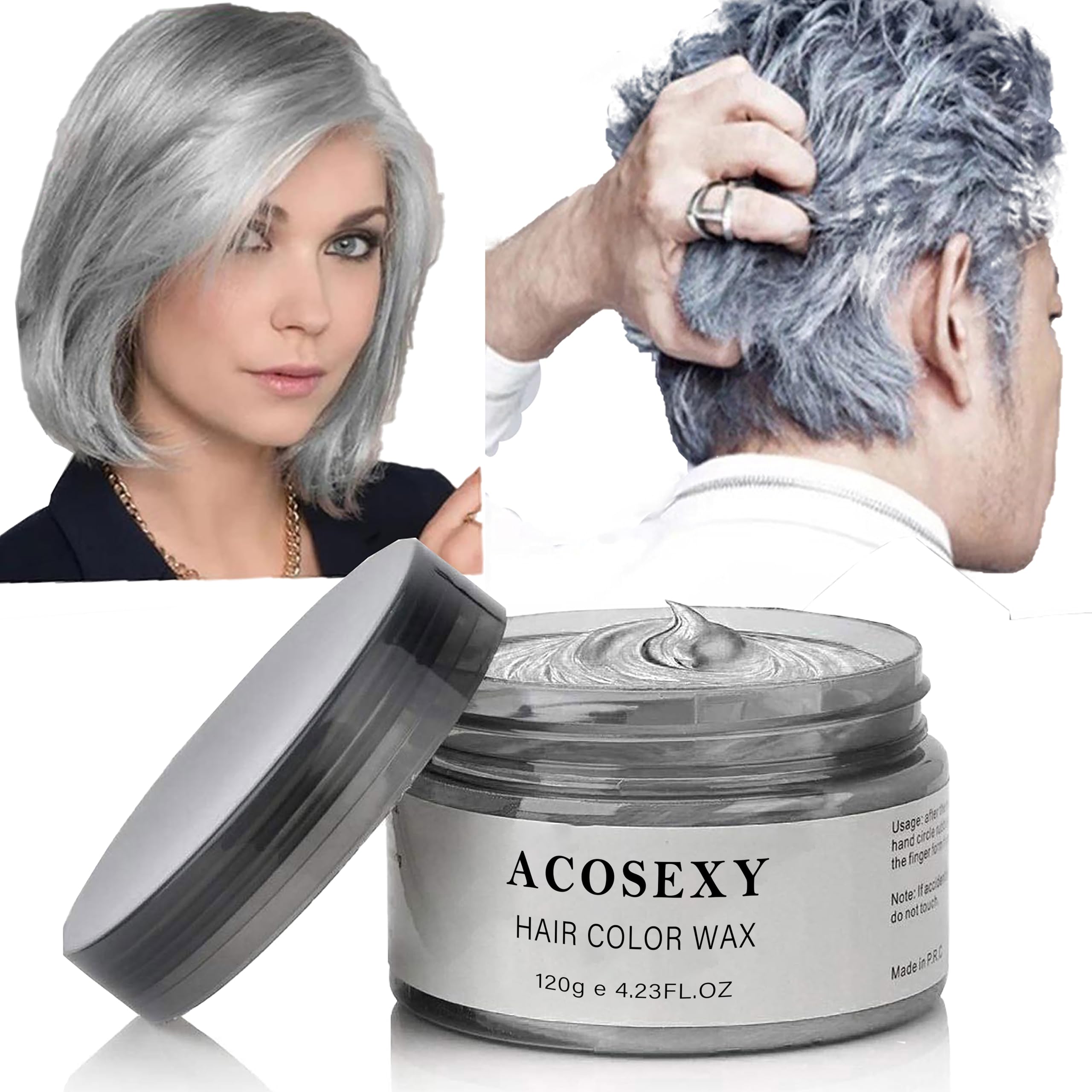 Acosexy hair wax application brush for easy color control