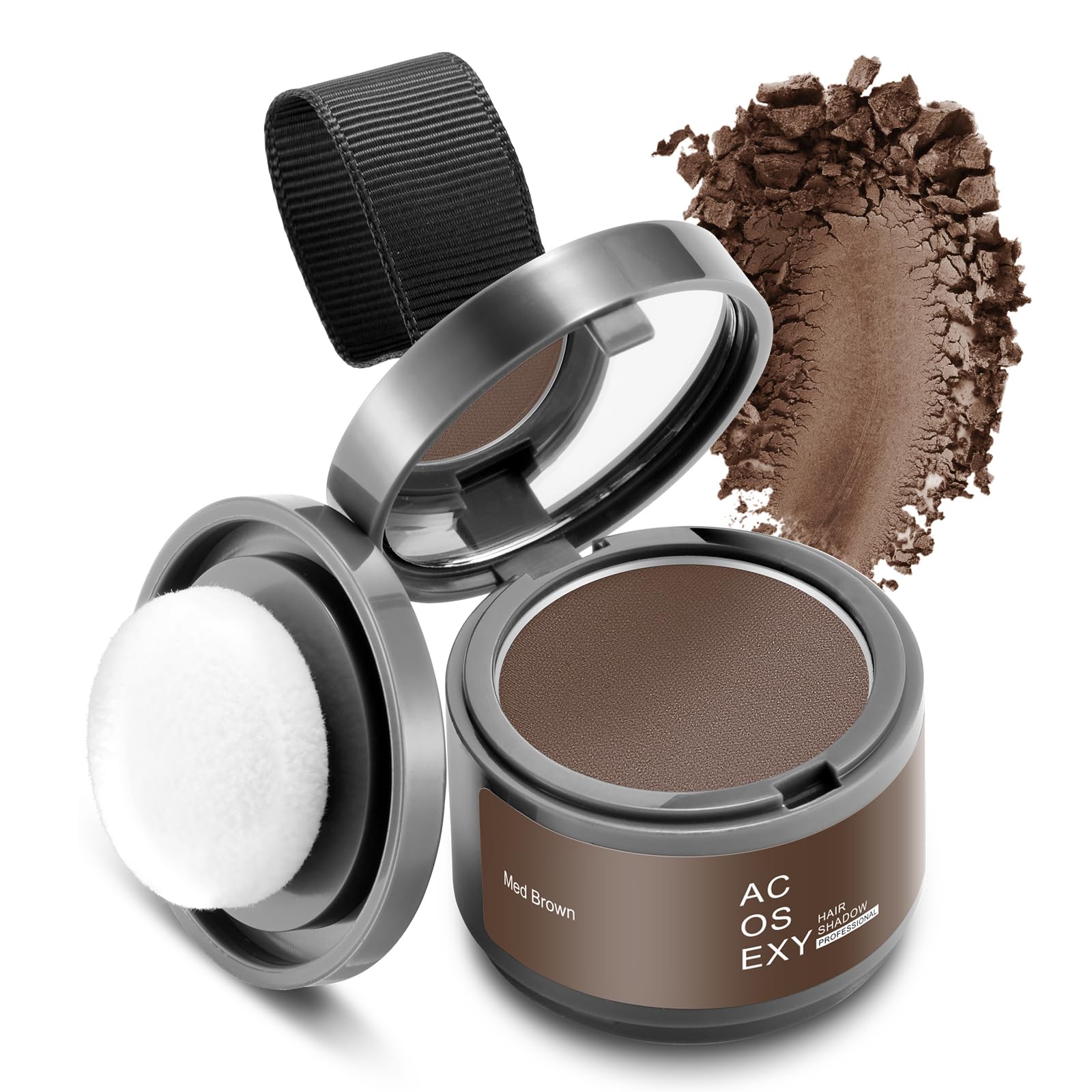 Acosexy Hairline Shadow Powder being applied along hairline for natural blend