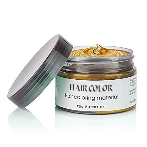 Acosexy gold look for Halloween cosplay with dramatic color effect.