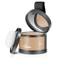 Acosexy long-wear hair powder provides sweatproof coverage for all-day use.