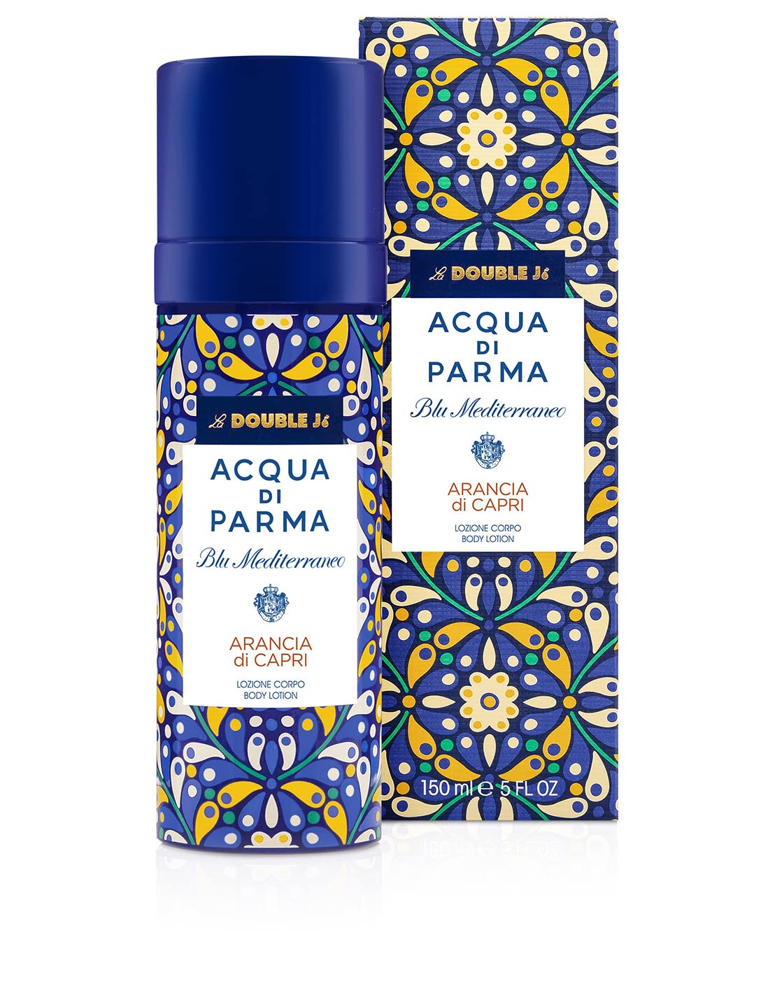 Acqua di Parma Blue Mediterraneo Arancia di Capri body lotion spray hydrates skin with a fresh citrus scent.