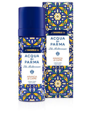 Acqua di Parma Blue Mediterraneo Arancia di Capri body lotion spray hydrates skin with a fresh citrus scent.