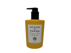Acqua di Parma Colonia body lotion with pump dispenser for silky skin and refreshing feel.
