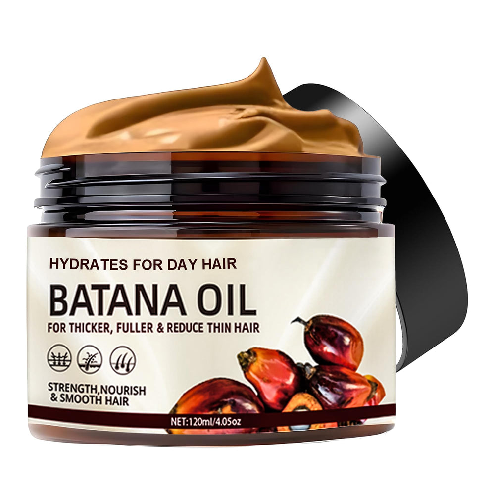 Acrobious Batana Oil hair growth bottle showing a natural remedy for thicker hair
