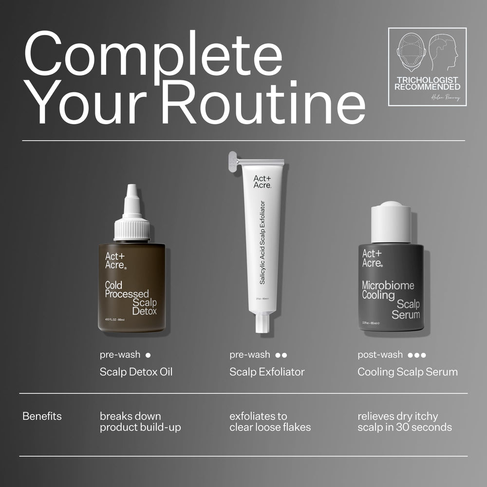 ACT+ ACRE Cooling effect on scalp demonstrated by refreshing tingle and calm