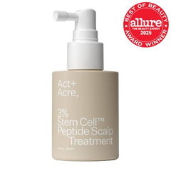 ACT+ACRE daily spray on damp scalp ready for leave-in use.