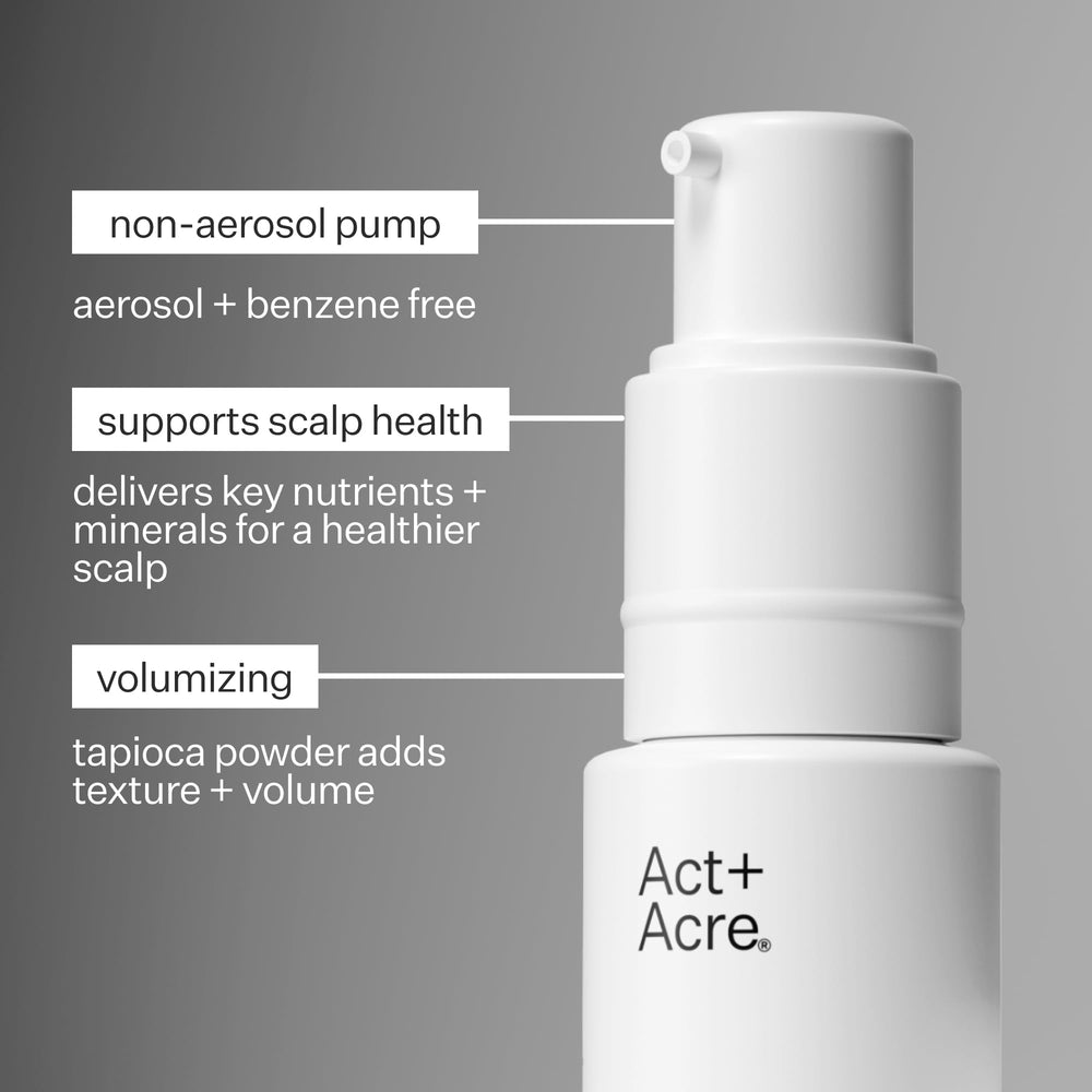ACT+ACRE root lift and texture without visible residue after applying