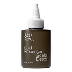 ACT+ ACRE scalp detox oil bottle with premium packaging promotes cleansing and hydration.
