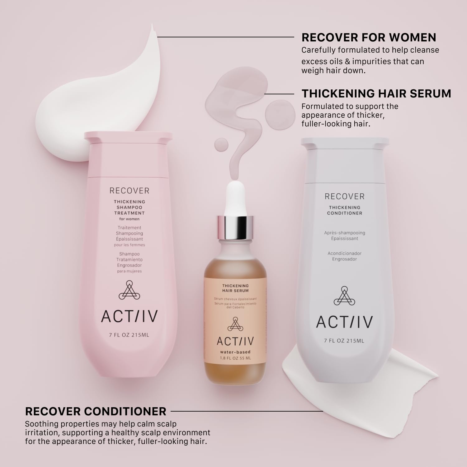 ACTIIV Ultimate Power Trio packaging laid out to show vegan and color-safe claims