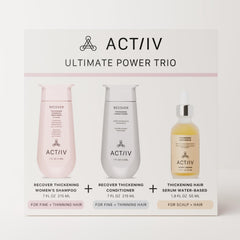 ACTIIV Ultimate Power Trio serum bottle ready for lightweight scalp nourishment