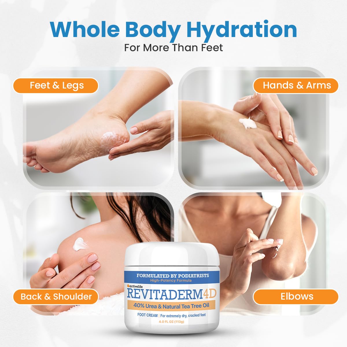 activelife Revitaderm 4D Urea Cream made in USA ensures quality and safety
