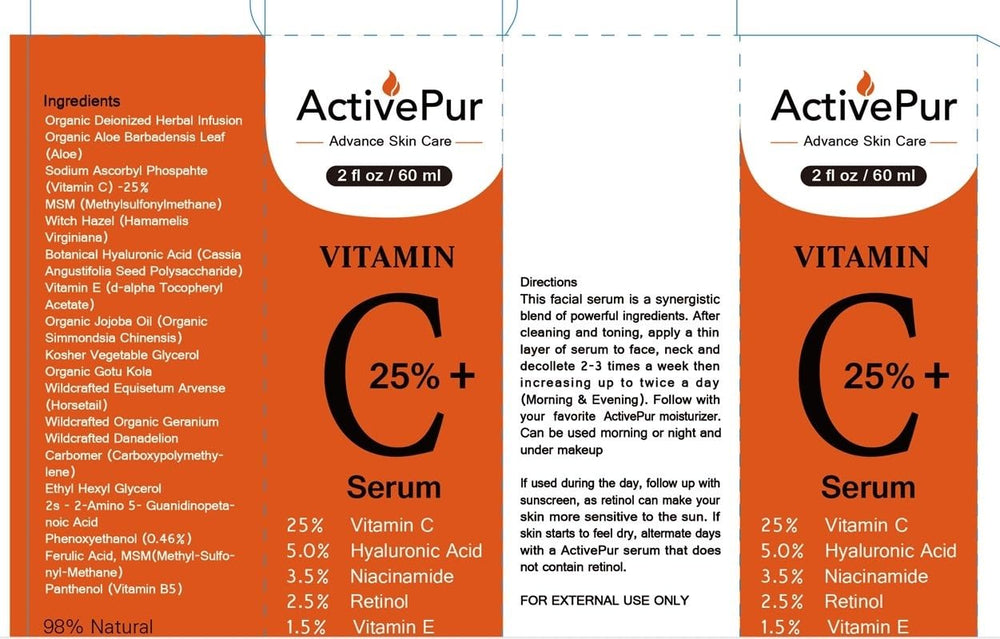 ActivePur niacinamide vitamin e b5 formula for skin clarity and resilience.