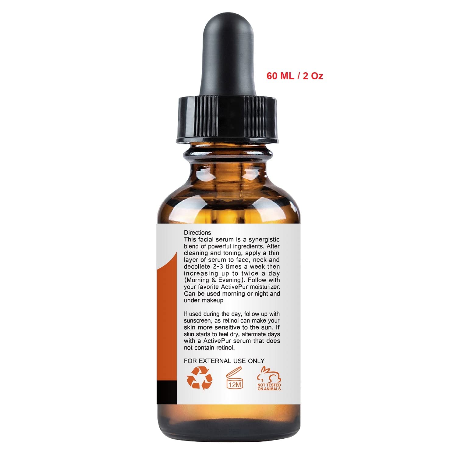 ActivePur serum dropper closeup showing controlled application for even coverage.