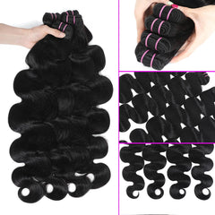 ACTLADY Indian virgin hair bundles close up cuticle showing one direction alignment.