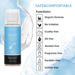 ACTROL Diluent and water used for correct 1:5 lash shampoo mixing.