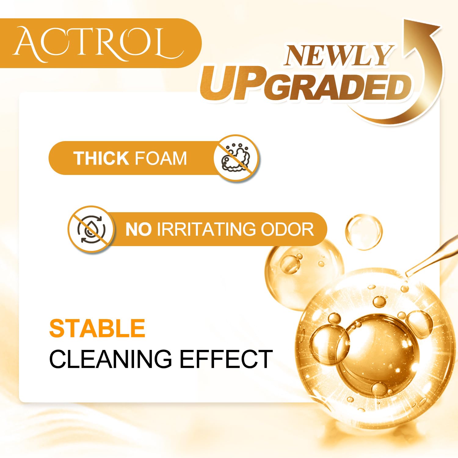ACTROL Eyelash Extension Cleanser cap protection highlights secure transport and storage.