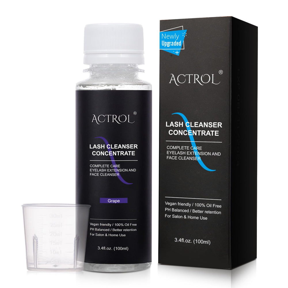 ACTROL eyelash cleanser concentrate 100ml bottle for salon-grade lash cleansing