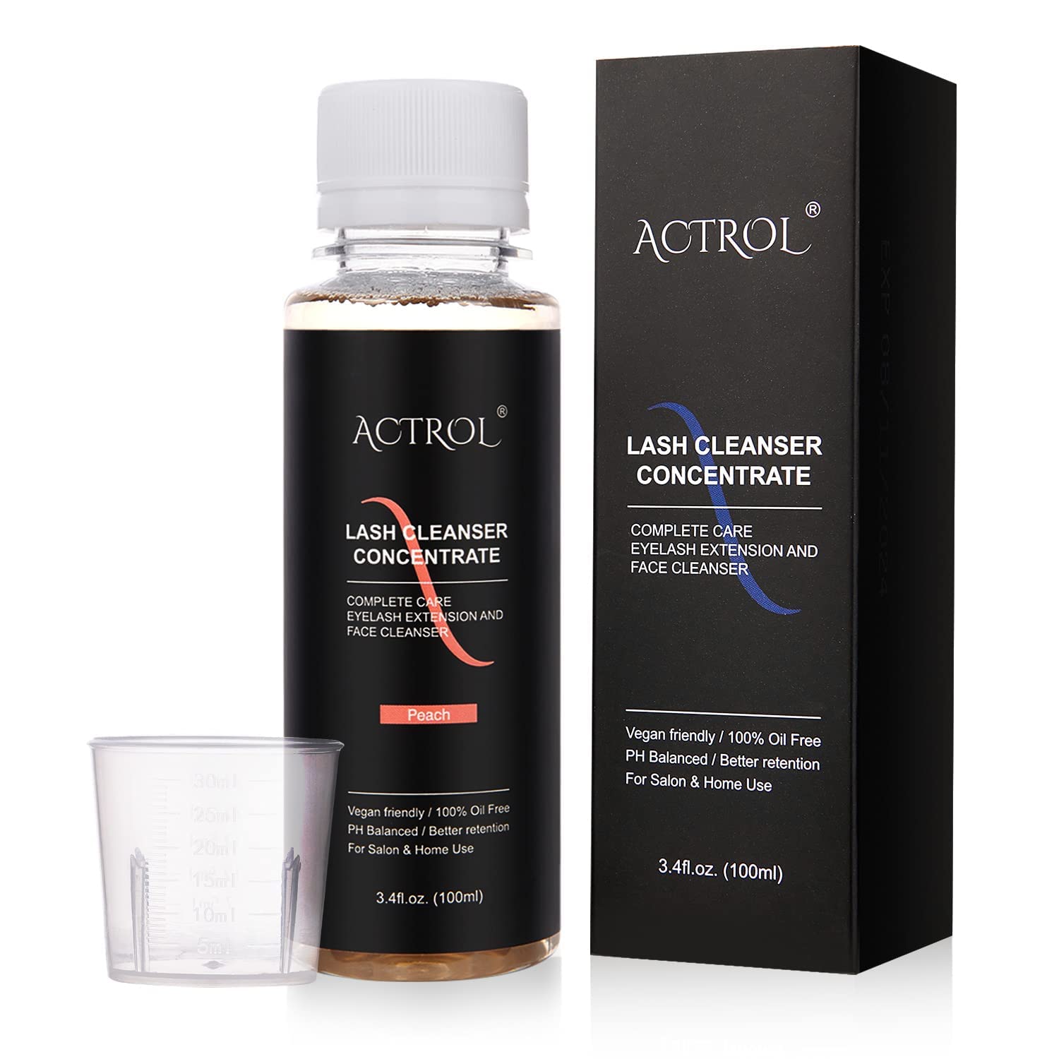 ACTROL eyelash cleanser concentrate 100ml bottle for professional lash care