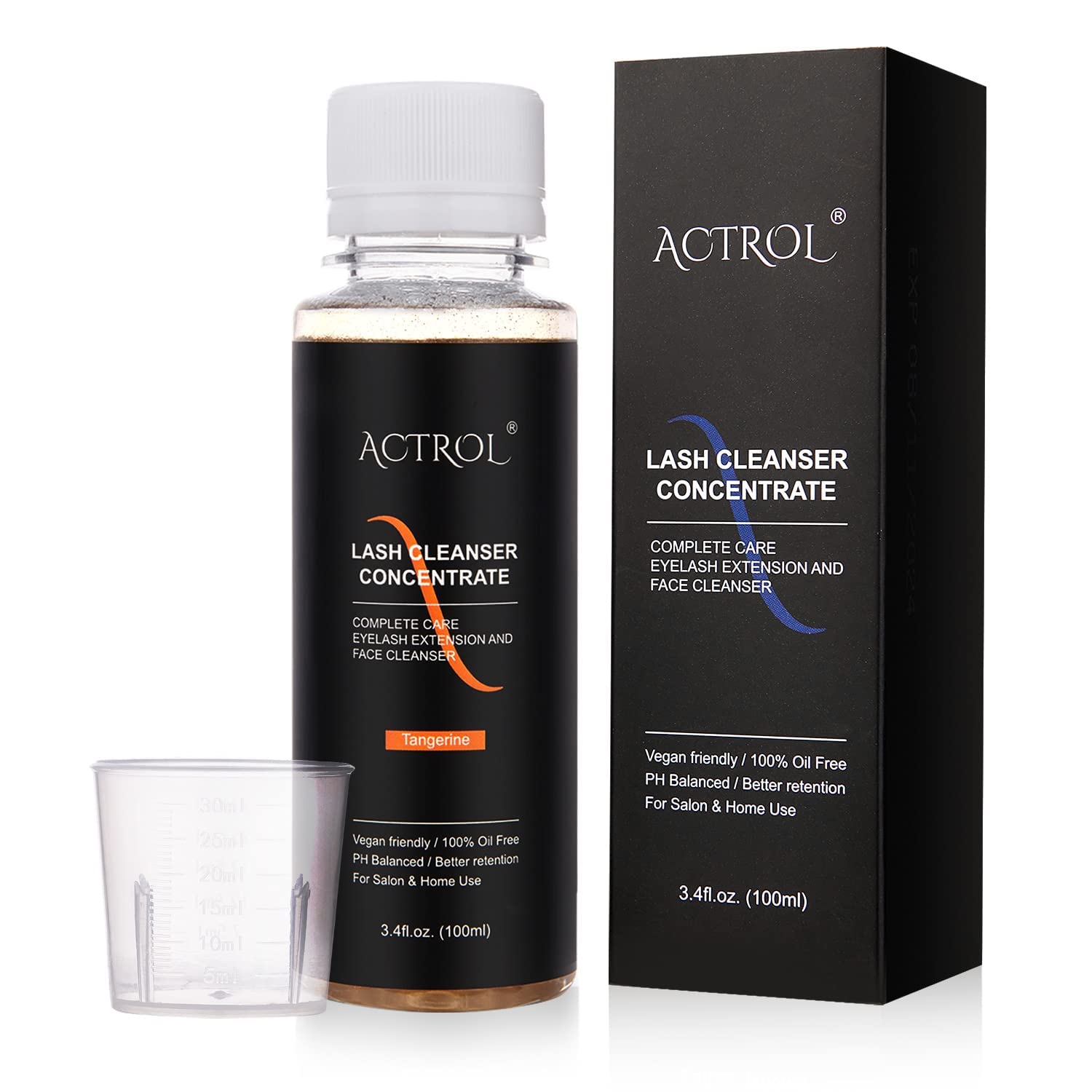 ACTROL Eyelash Cleanser Concentrate bottle setup for easy salon use.