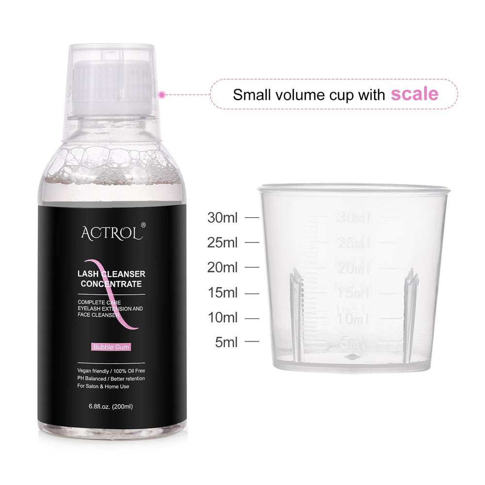 ACTROL eyelash cleanser concentrate bubble-gum packaging front view.