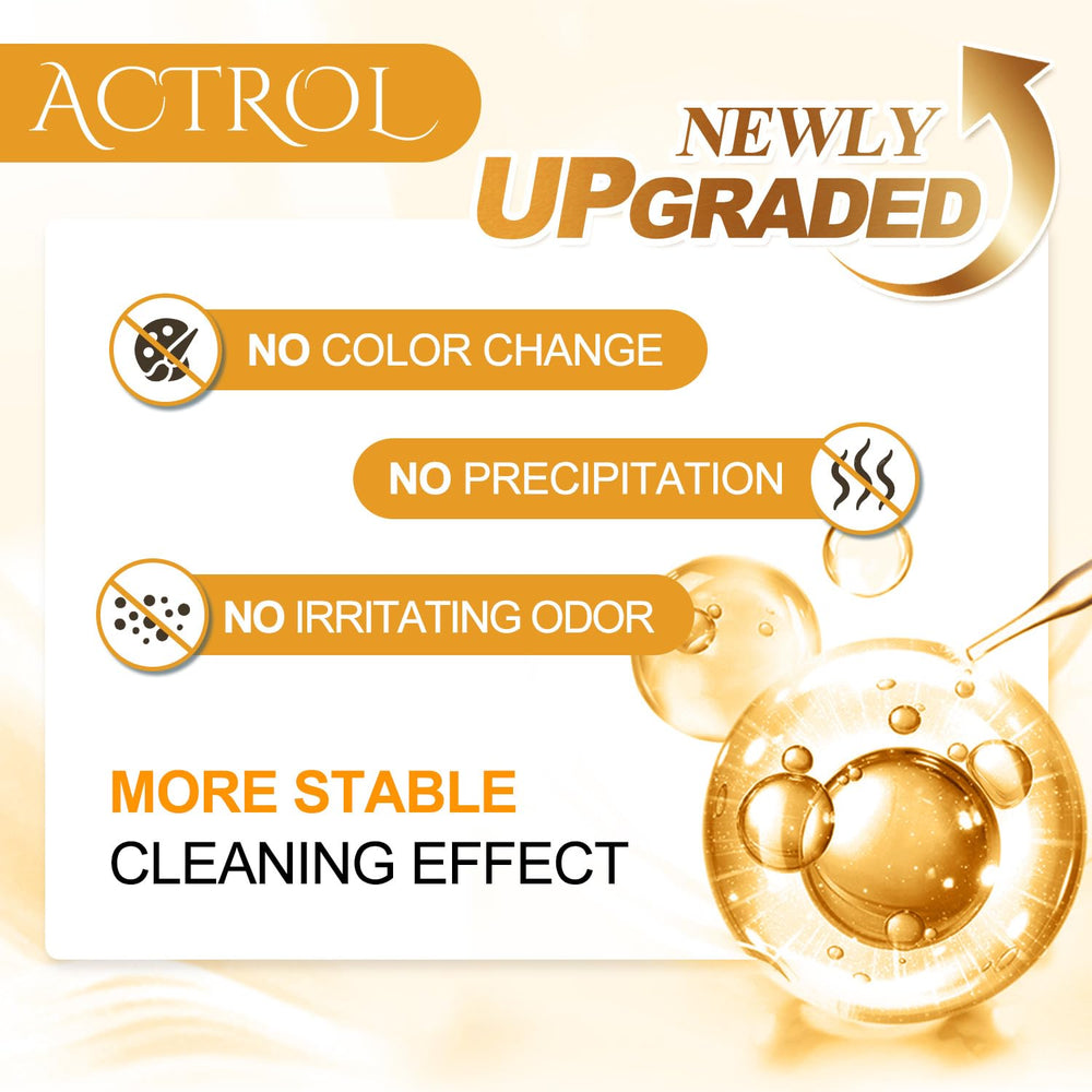 ACTROL eyelash cleanser concentrate dilution-ratio visual shows 1:5 mixing steps.