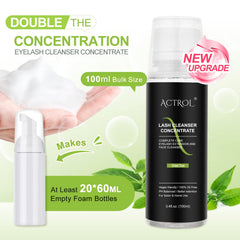 ACTROL Eyelash Cleanser Concentrate dispense-cap enabling controlled mixing