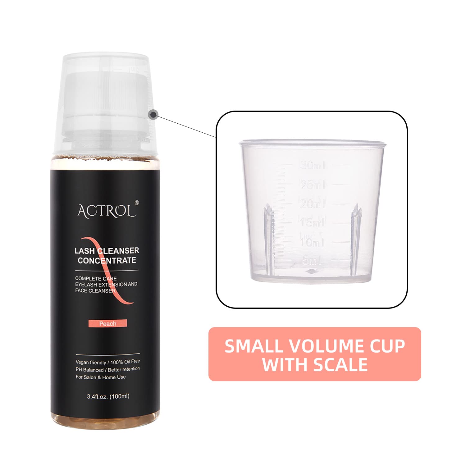 ACTROL concentrate foaming lather close-up showing gentle cleansing action