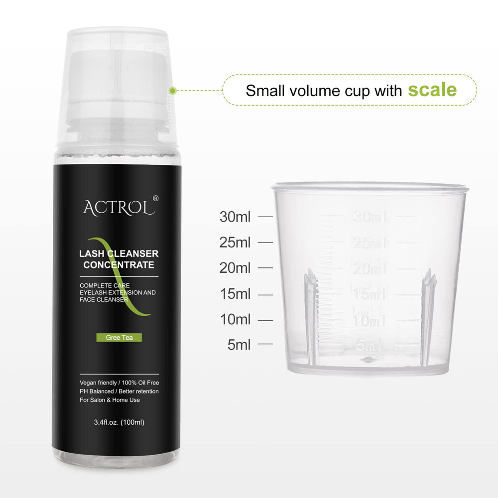 ACTROL Eyelash Cleanser Concentrate foaming lather demonstrates gentle cleansing for extensions