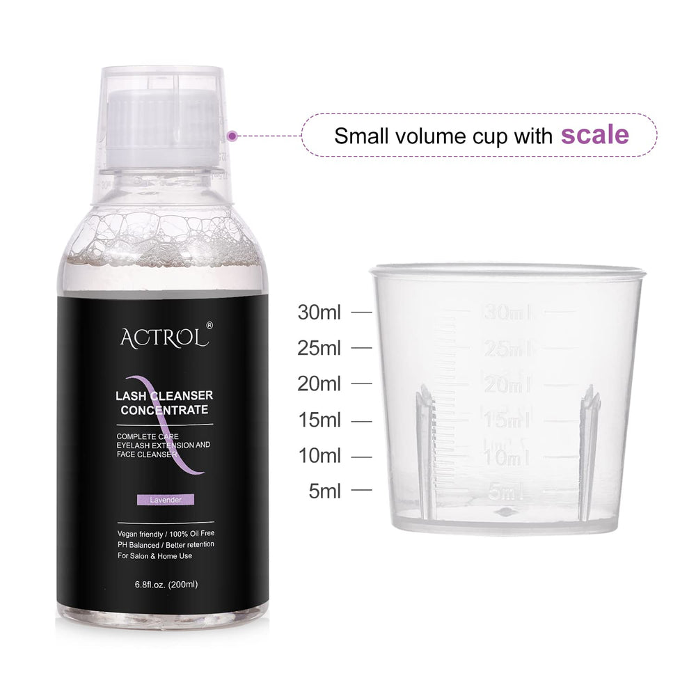 ACTROL Eyelash Cleanser lavender concentrate close-up for lash care