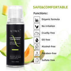 ACTROL Eyelash Cleanser Concentrate being poured with water for dilution
