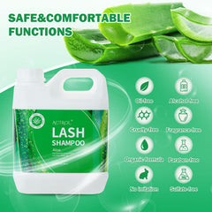 ACTROL Eyelash Extension Cleanser foam closeup reveals rich lather for gentle cleansing.