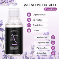 ACTROL Lash Cleanser foaming lather, ideal for lash extensions