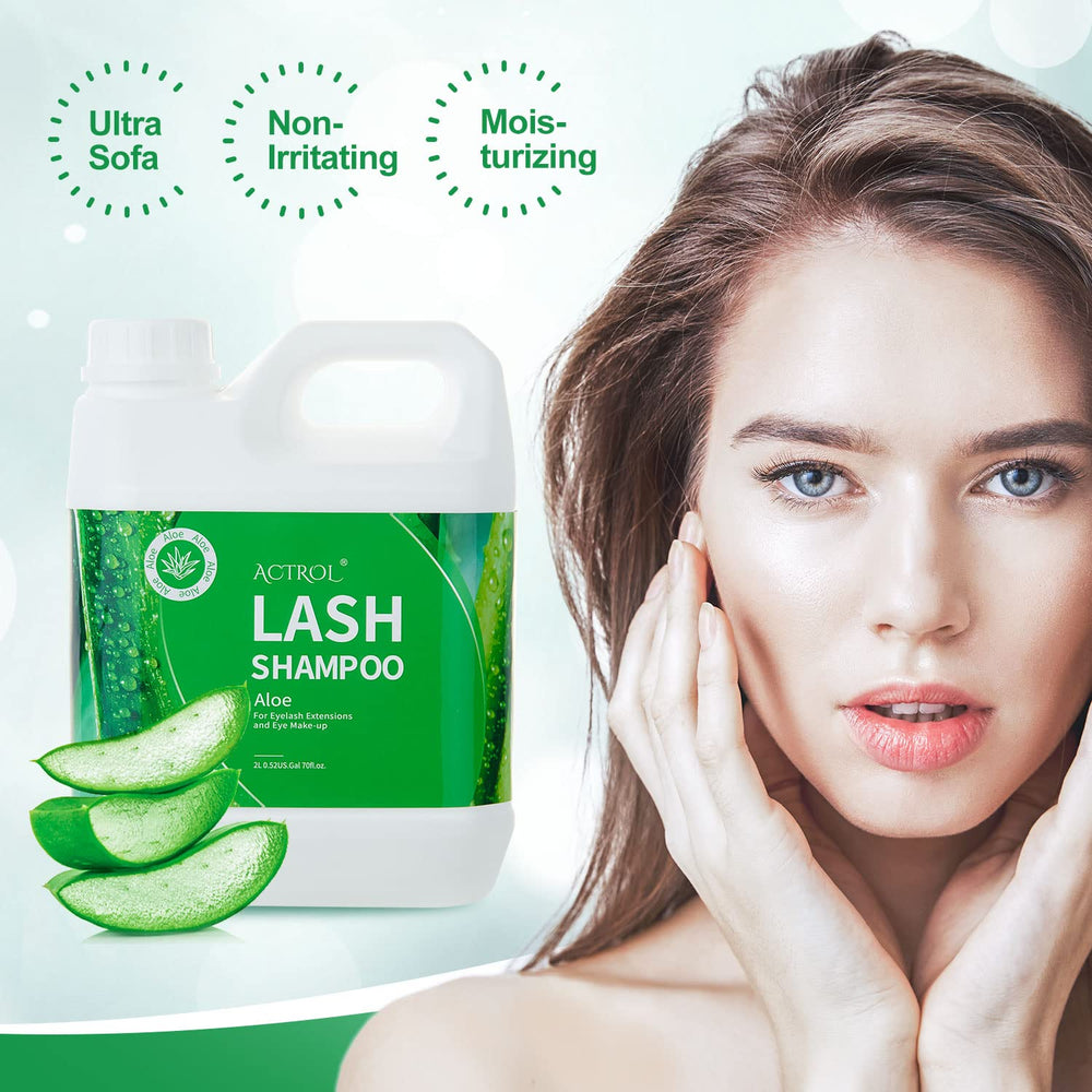 ACTROL Eyelash Extension Cleanser professional use stresses safe, paraben-free formula.