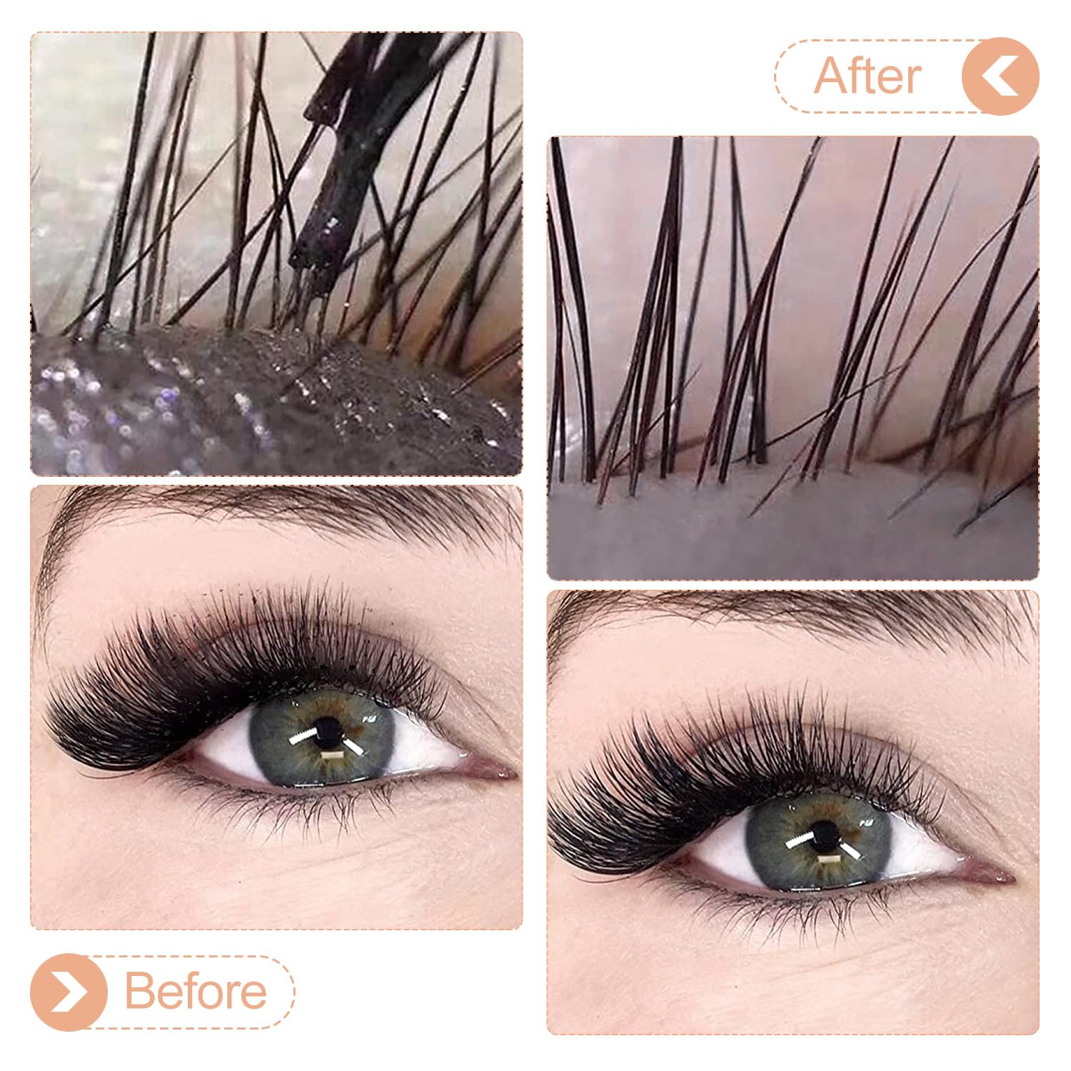 ACTROL paraben-free, oil-free formula label highlighting gentle lash care.
